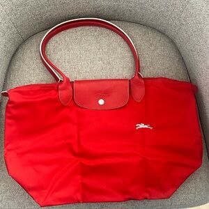 Longchamp red Tote Bag